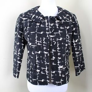 NWT East 5th Black & White 3/4 Sleeve Blazer Small